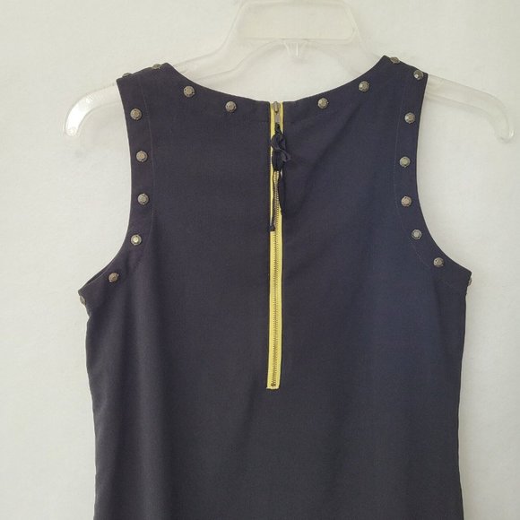 Uncle Frank Dress Womens XS Black Grommet V-Neck Sleeveless Classic Hi-Low 71278 - Picture 5 of 12